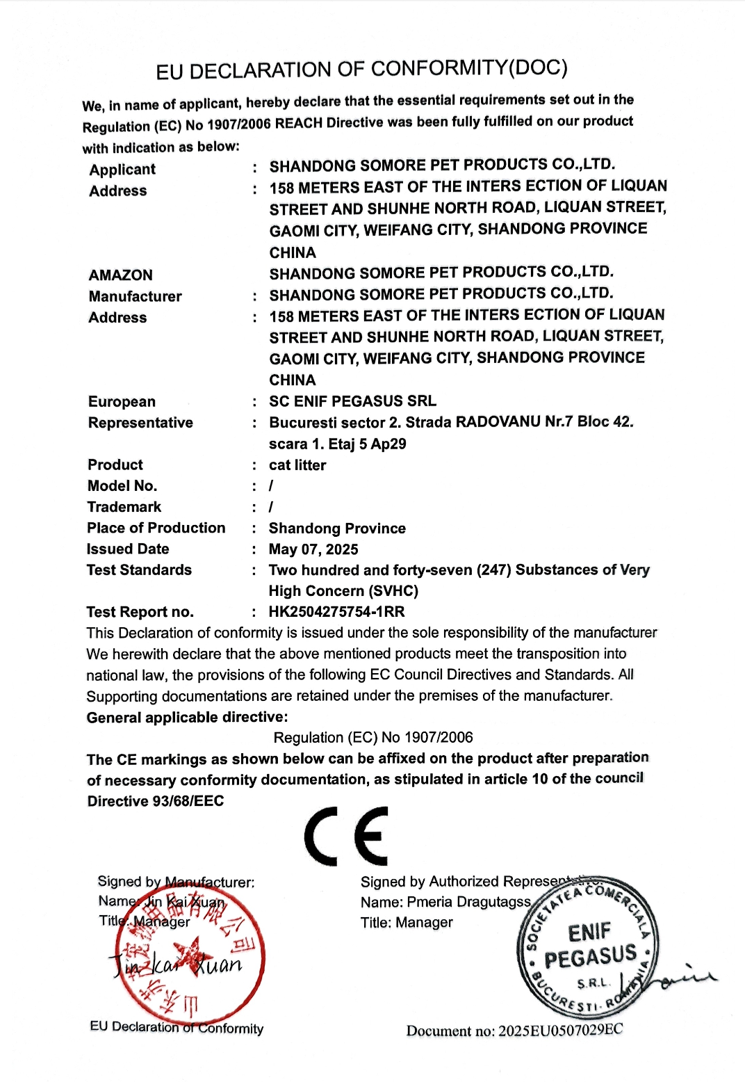 CE Certificate